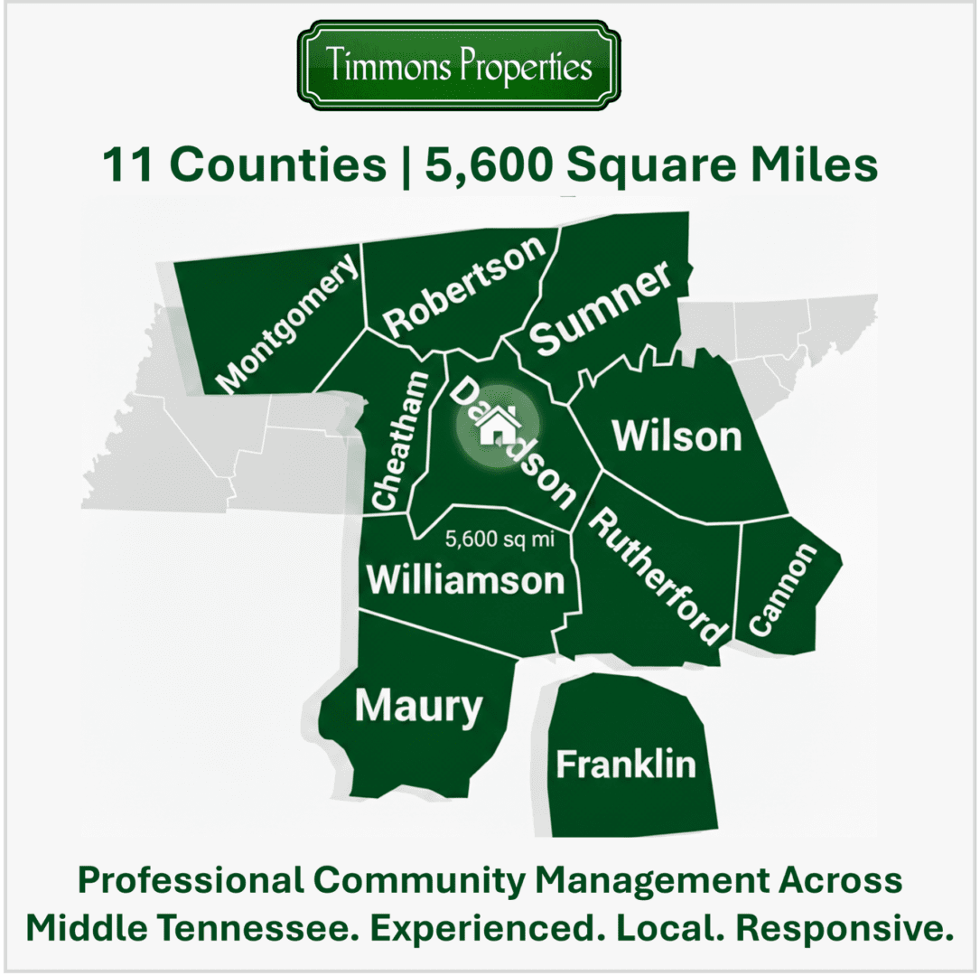 Timmons Properties — 11 Counties, 5,600 Square Miles across Middle Tennessee